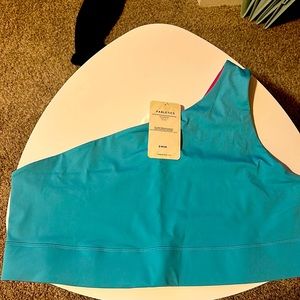Fabletics Women's Blue One-Shoulder Sports Bra